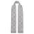 Louis Vuitton  Logomania Scarf Grey Silk Wool  ref.978553