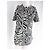 Junya Watanabe Comme des Garçons Top asimétrico con estampado de cebra Negro Blanco - vista 2