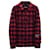 Moncler Genius Moran Quilted Checked Down Overshirt Jacket in Red and Blue Cotton  ref.979024