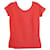Armani Collezioni Striped Knitted Short Sleeve Top in Red Wool  ref.979032