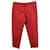 Calças cônicas Giorgio Armani em seda de algodão vermelho  ref.979042