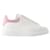 Tênis Oversized - Alexander Mcqueen - Branco/Rosa - Couro  ref.979057