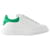 Übergroße Sneakers – Alexander Mcqueen – Leder – Weiß/Grün  ref.979082
