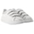 Übergroße Sneakers – Alexander Mcqueen – Leder – Weiß/Silber  ref.979084
