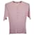 Adam Lippes Henley Top canelado em seda rosa  ref.979097
