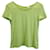 Armani Collezioni Kurzarm-T-Shirt aus lindgrüner Viskose Zellulosefaser  ref.979099