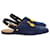 Christian Louboutin Oliveira Mule Slingback Flats in Blue Suede Navy blue  ref.979102