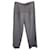 Armani Collezioni Pantalon droit plissé à carreaux en laine mélangée grise  ref.979105
