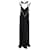 Neckholder-Maxi-Abendkleid aus schwarzer Seide mit Besatz von Temperley London  ref.979131