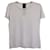 Camiseta de manga curta texturizada Giorgio Armani em viscose branca Branco Fibra de celulose  ref.979132