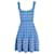 Alexander Mcqueen Fluted Knit Dress in Blue Print Rayon Cellulose fibre  ref.979138