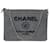 Chanel Deauville Denim-Clutch-Umhängetasche mit Pailletten Grau John  ref.979140