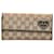 Gucci Lange Geldbörse aus GG Canvas mit schönem Herz 251861 Beige Leinwand  ref.979216