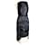 Bottega Veneta Vestido assimétrico com detalhe plissado na altura do joelho em lã preta e nude Preto  ref.979263