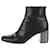 Saint Laurent calf leather ankle boots with studded heels Black Metal  ref.979350