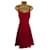 Lk Bennett l.K. Bennett Womens Red Silk Sleeveless V Neck Occasion Dress UK 12 US 8 EU 40  ref.979503