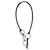 Hermès Mors necklace Silvery Light brown Leather Metal  ref.980115