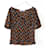 Miu Miu Vintage Otoño 2000 Blusa de seda floral Castaño  ref.980119