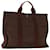 Hermès HERMES Her Line Tote Bag Canvas Brown Auth 46779 Cloth  ref.980203