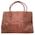 Nancy Gonzalez Bolsa tipo mochila com alça superior forrada em couro com pele de python vermelha Vermelho Couros exóticos  ref.980250