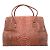 Nancy Gonzalez Red Python Skin Leather Double Top Handle Satchel Handbag - view 3