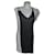 Costume National Midi dress Black White Turquoise Synthetic  ref.980343