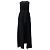 Sass & Bide – Schwarzes trägerloses Kleid mit Perlendetail und Maxi-Overlay