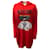 Vestido com capuz Teddy de lã vermelha Moschino Vermelho  ref.980373