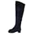 Stivali Chanel in pelle scamosciata nera con logo CC Nero Svezia  ref.980805