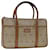 Bolsa de mão em lona Christian Dior Honeycomb em couro PVC bege Auth bs6449  ref.980897