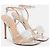 Sandali Gianvito Rossi Diamond Argentati in Pelle Vernice Argento - vista 5