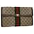 GUCCI GG Canvas Web Sherry Line Clutch Bag Beige Red 8901007 auth 47106  ref.981140