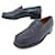 JM WESTON SCHUHE 180 Müßiggänger der Kirche 3b 36 FEINE LOAFERS-SCHUHE AUS BLAUEM LEDER Marineblau  ref.981368