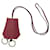 Hermès NEUER HERMES GRANDE CLOCHETTE-SCHLÜSSELANHÄNGER AUS LEDER-CHARM-TASCHENSCHMUCK Bordeaux  ref.981416