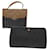 Bolsa de mão de lona favo de mel Christian Dior couro PVC 2Definir Black Auth bs6510 Preto  ref.981619