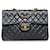 Chanel Black Maxi Clássico Aba Simples de Pele de Cordeiro Preto Couro  ref.982265