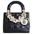Lady Dior mini bag Black Leather  ref.982453