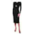 Roland Mouret Black ruched midi dress - size UK 8  ref.983013