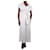 Autre Marque White sleeveless embroidered dress with belt - size EU 40 Cotton  ref.983085