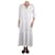 Autre Marque Vestido midi de algodón blanco con lazo en el cuello - talla S  ref.983388