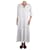 Autre Marque Abito midi in cotone bianco con collo allacciato - taglia S  ref.983388