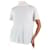 Autre Marque Blusa branca de manga curta com decote em babado - tamanho UK 8 Branco Algodão  ref.983397