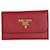 Prada Llavero de piel Saffiano con solapa roja y detalle de logo en la parte delantera - talla Cuero  ref.983418