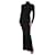 Norma Kamali Vestido largo negro con cuello alto - talla S Poliéster  ref.983589