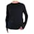Adriano Goldschmied Black round-neck long sleeve top - size M Cotton  ref.983718