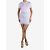 Maje Conjunto de falda y top de punto de cuadros morado - talla UK 8/10 - vista 2