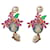 Dolce & Gabbana Orecchini a clip multifloreali e perle Multicolore  ref.983820
