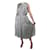Balenciaga Robe boutonnée grise imprimé logo avec ceinture - taille FR 38 Polyester  ref.983853