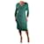 Diane Von Furstenberg Robe portefeuille verte imprimé géométrique - taille L Viscose  ref.983890