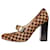 Louis Vuitton Brown pony skin checkered heels - size EU 36.5  ref.984090